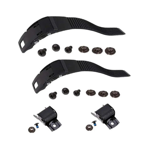 Replacement Roller Skate Strap Set, 2 Pack Inline Skate Buckles With Screws, Durable PVC Energy Straps and screws layout
