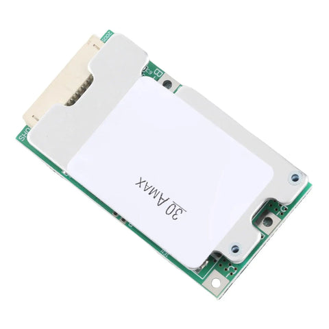 10S 36V 30A Lithium Ion Battery Management Board With Active Balancer And Charge Control For Electric Bikes and Solar Inverters, top view showing circuit layout.
