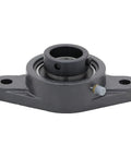 Two-Pack 2-Bolt Flange-Mount Ball Bearing Unit SA206-20G Insert Bearing With Cast Iron Housing heavy-duty seal visible