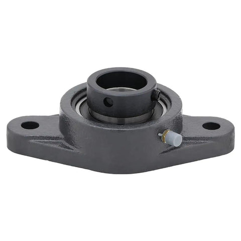 Two-Pack 2-Bolt Flange-Mount Ball Bearing Unit SA206-20G Insert Bearing With Cast Iron Housing heavy-duty seal visible
