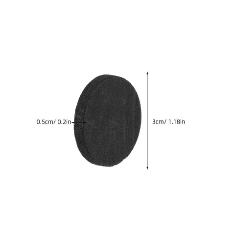 Round Graphite Electrode Plate, 1.18 by 0.20 inch, Heat Resistant, High Purity Graphite Disk for Melting and Electrolysis, Side View