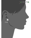 Sterling Silver Ball Earrings For Women, 10mm Studs, 0.8mm Pin, Hypoallergenic 925 Silver, Classic Round Ball Earrings, 10mm Diameter, One Pair For Everyday Wear on profile view