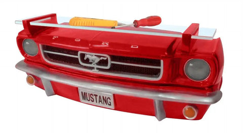 1964.5 Ford Mustang Floating Shelf Led Headlights Display With Tempered Glass For Vintage Car Decor And Man Cave Accessories