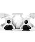 Top Notch 2040 V Slot Aluminum Extrusion Profile Black Anodized 6063 T5 Alloy cross-section showing inner channels for CNC assembly.