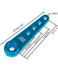 5 Pack Aluminum 25 Tooth Servo Horn 37mm M2.5 Threads For RC Cars And Trucks CNC Machined Aluminum Arm diagram
