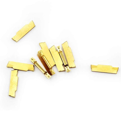 Carbide Grooving Inserts MGMN300 Multilayer Coated CNC Lathe Inserts For MGEHR MGIVR Grooving Cutoff Tool 3.0 Mm Thick 0.118 Inch Corner Radius