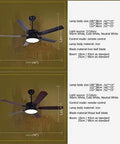 Modern Ceiling Fan With Smooth As Silk Airflow And Top Shelf Led Lighting Kit Includes Wireless Remote Three Chill Tones Bulletproof Iron Blades For Home And Office Decor in black and brown finishes with integrated LED.