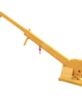 Heavy Duty Forklift Jib Boom Crane With 6600 Lbs Capacity featuring yellow steel construction and adjustable tilting arm.