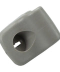 Gray sun visor clip retainer for Nissan Xterra 2001 2004 and Frontier 2000 2004, 1 piece, OEM 69409-9Z403, angled view showing detail