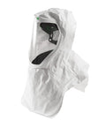 Lightweight T200 Respirator With T Link Hood And Air Duct Head Harness Assembly NIOSH Approved Made In USA Seals Under Chin With Ears Exposed