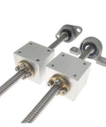 T8 Lead Screw Kit For 3D Printer And CNC 2mm Pitch 8mm Lead Length, metal rods close-up, horizontal or vertical mount