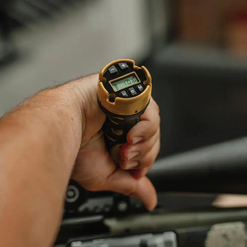 Close-up of Digital FAT Firearms Accurizing Torque Wrench With Interchangeable Bits And LCD Display For Pro Grade Gun Maintenance