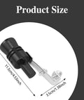 XL Size Aluminum Alloy Universal Turbo Whistle 2 Pack Black Exhaust Muffler Pipe showing product dimensions.