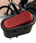 Heavy Duty E Bike Power Switch Fits Hailong Battery Case On Off Control Reliable Secure Kill Switch Cuts Drain Prevents Theft And Enhances Safety For Your Electric Ride, red ABS switch