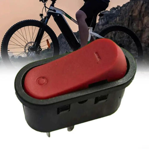 Heavy Duty E Bike Power Switch Fits Hailong Battery Case On Off Control Reliable Secure Kill Switch Cuts Drain Prevents Theft And Enhances Safety For Your Electric Ride, red ABS switch