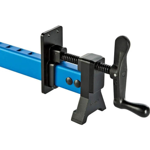 24 Inch Bar Clamps for Woodworking, Lightweight Aluminum Bar Clamp With Built In Locking Hooks, blue bar and black handle