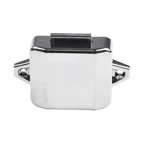 Push Button Latch Kit for RVs and Campers, 5 Pack Cabinet Locks and Door Catches, polished latch close-up