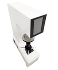 Knockout Precision Digital Rockwell Hardness Tester With Top Shelf Touch Screen LCD And No Sweat High Speed Thermal Printer Ready To Roll For Shop Tests from above angle