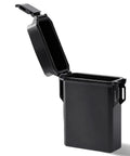Open black Waterproof 84mm EDC Storage Case With Lanyard Portable Mini Dry Box for small gear and outdoor adventures