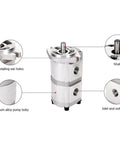 Beefed Up Dual Stage Hydraulic Gear Pump Clockwise Rotary 14.3/10.9 GPM High Pressure Up To 3000 PSI with SAE Flange Installation