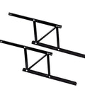Lift Up Tea Table Hinge Black Foldable With Spring Loaded Lift Mechanism, sturdy construction shown against white background.