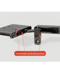 Heavy Duty Adjustable Cabinet Hinge With Hydraulic Soft Close Buffer, showcasing adjustable directions and glossy black finish.