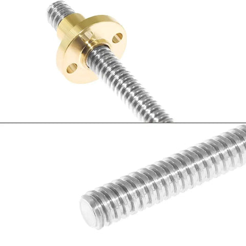 Rock Solid T20 Lead Screw With 4Mm Pitch And Trapezoidal Threads For Smooth Cnc 3D Printer Upgrades Built From Hella Durable 304 Stainless Steel Featuring An Included Brass Nut For Top Shelf 1000Mm Performance