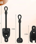 Sun Shade Replacement Bungee Kit And End Cap For Outdoor Roller Blinds, black bungee cords and end caps with size dimensions