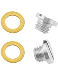 Two Pack Outboard Lower Unit Oil Drain Plug Kit With Vent Plug And Seals For Mercury MerCruiser Bravo Alpha 1 Gen 2 stainless steel and seals