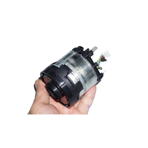 Premium 400W Brushless Fan Motor Compatible With Multiple Dust Collection Systems And Vacuum Cleaners held in hand.