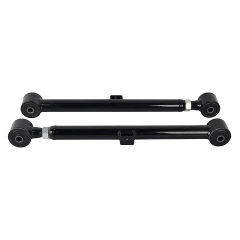 Bolt-On Rear Upper And Lower Adjustable Control Arm Kit With Rear Panhard Track Bar For 0-6 Inch Lift Fits 2009-2024 RAM 1500 And 2020-2024 Jeep Gladiator, black steel arms