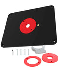 Precision Router Table Insert Plate Kit For Almost Any Router With Level-Loc Rings Undrilled 9 1/4 X 11 3/4 Inch