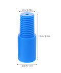 Three Piece Mop Handle Threaded End Tips Kit For Wood And Metal Poles Easy Install Extension Pole Adapter Replacement Parts For Brooms And Mops No Fuss Household Cleaning Tool blue 7.5cm thread tip