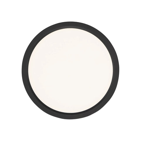 Outskirt Modern Lit Flush Mount Ceiling Light LED 15 Watts One Light Oil Rubbed Bronze Fixture For Living Rooms Hallways And Kitchens