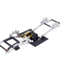 Low Center Of Gravity Metal Transmission Gearbox For One Tenth RC Crawlers Sealed R2 Gearbox With Steel Gears Sand Proof And Dust Proof Crawler Transmission For Capra Axle DIY Chassis Black on metal chassis