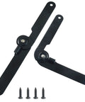 Badass Heavy Duty Folding Lid Support Hinges With Smooth As Butter 180 Degree Motion Built For Cabinet Doors Furniture Repairs And DIY Woodworking Builds In Classic Black Finish with screws.