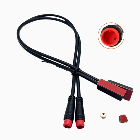 Electric Bike Brake Sensor Cable Universal 2 Pin Male Connector With Safety Cut Off Switch Showing Cable Details