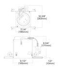 6 Inch New Construction IC Housing LED Recessed Ceiling Light Retrofit Kit Four Pack With Dimmable White Integrated Trim diagram