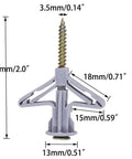 Self Drilling Hollow Wall Anchor Kit With Screws For Drywall And Plaster Grey Plastic Anchors with dimensions