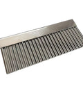Crinkle Cutter Serrated Knife, stainless steel, 10-inch blade with comb-like teeth (front view)