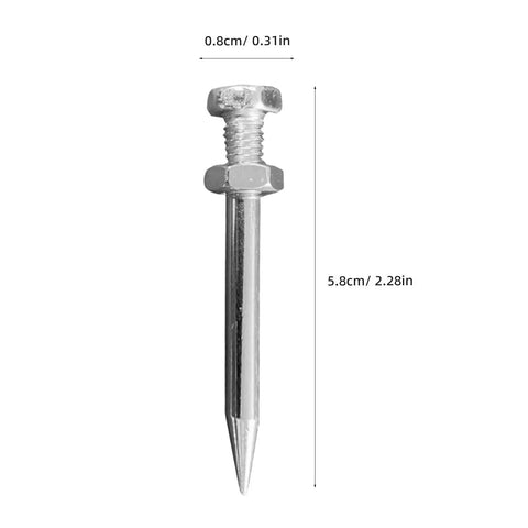 Single 5.8cm steel spike for Lawn Aerator Shoes Spikes 5.8cm Steel Replacement Spikes For Manual Gardening, 20 Pack