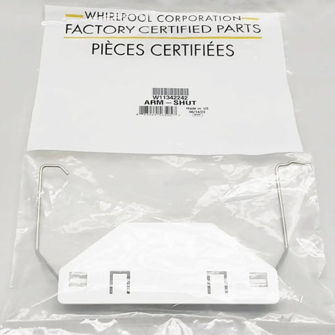 Refrigerator Ice Maker Shut Off Arm Assembly Genuine OEM New In Factory Sealed Packaging Stainless Steel USA Made Replacement Part For Ice Maker System Durable And DIY Friendly Install, sealed bag