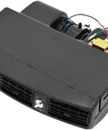 Universal Underdash Air Conditioning Kit With Aluminum Condenser And Wiring Harness 12 Volt DC Evaporator with control knobs and wiring.