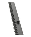 External Gear Rack 1M Long 1Mod 500mm CNC Ready With Precision Straight Teeth close-up showing machining quality