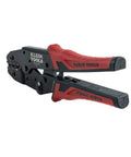 Ratcheting Insulated Terminal Crimper For 10 To 22 AWG Wire With Three Cavities 22 16 12 10 Red Blue Yellow Adjustable Compound Action