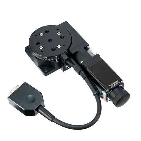 Motorized Rotation Stage With Indexing Disc And Lens Rotary Table, 360 Degree Turntable, Pro Grade Optics Mount, Durable 2A12 Aluminum