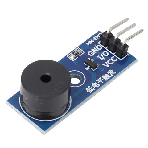 5 Pack Passive Buzzer Module For DIY Projects With LED Ready Low Level Sound 3.3V To 5V 3 Pins Mounting Nuts Included Customizable Tone