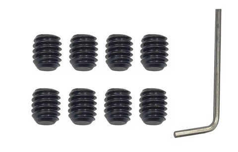 Eight socket screws and an L-shaped hex key for Universal Heavy Duty Guide Rail Connector Kit For Track Saw Rails 39 Inch 55 Inch And 118 Inch