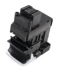 Electric Parking Brake Switch Electronic Handbrake Actuator Control Button Direct Aftermarket Replace Fits 2014 Through 2016 Models Plug and Play Swap Kit side view showing button and connector