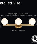 Slick Modern Brass Gold Three Light Vanity Fixture With Milky Glass Shades For Bathroom Over Mirror Wall Sconce Industrial Style Bath Lighting For Bedroom And Living Room Durable Construction Easy To Install Hardware Included Ideal For Powder Room